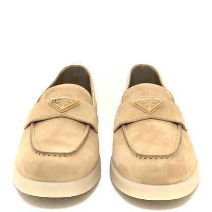 Prada Suede Saint Tropez Loafer 39 Ecru 2 of 9