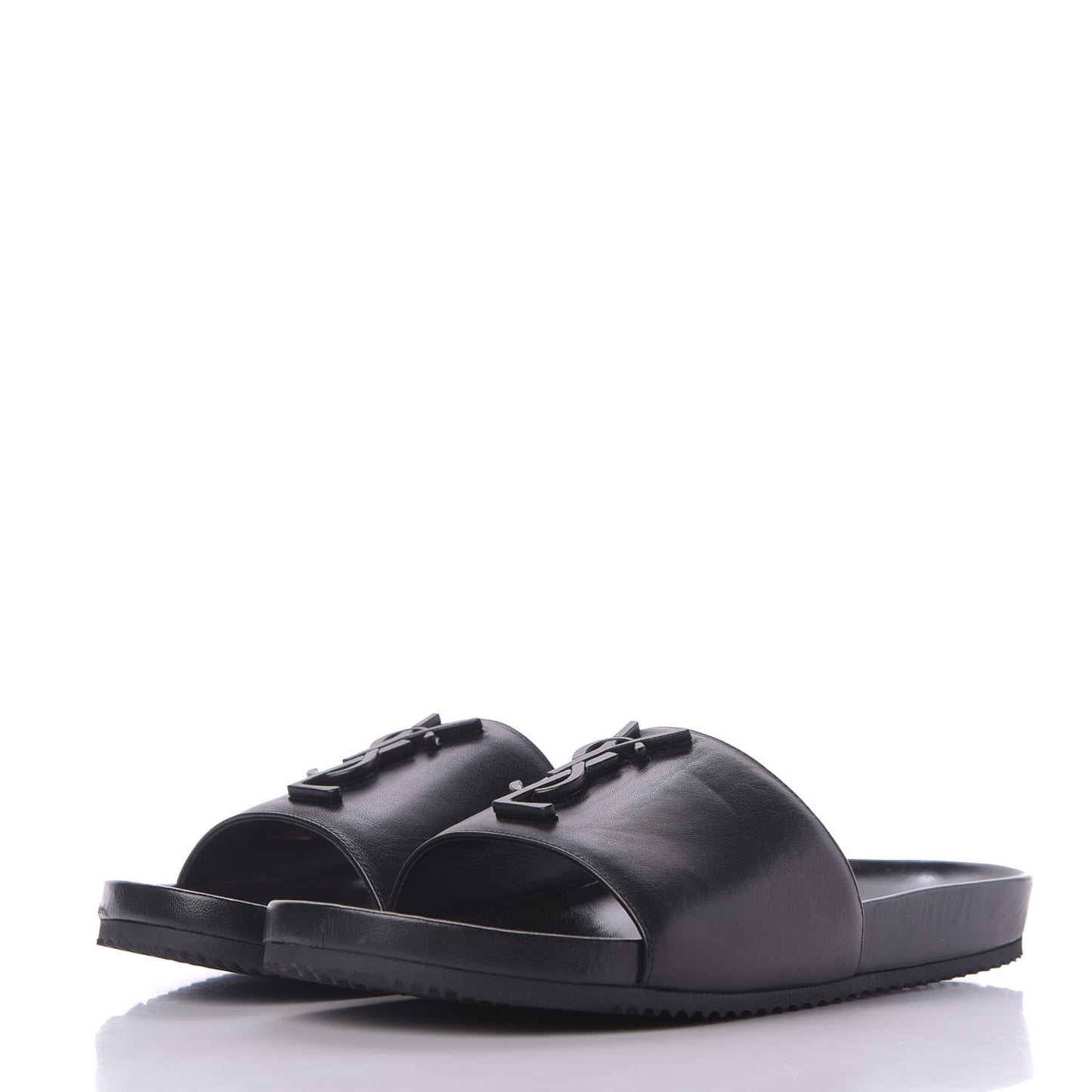 Lambskin Joan Slide Sandals Black