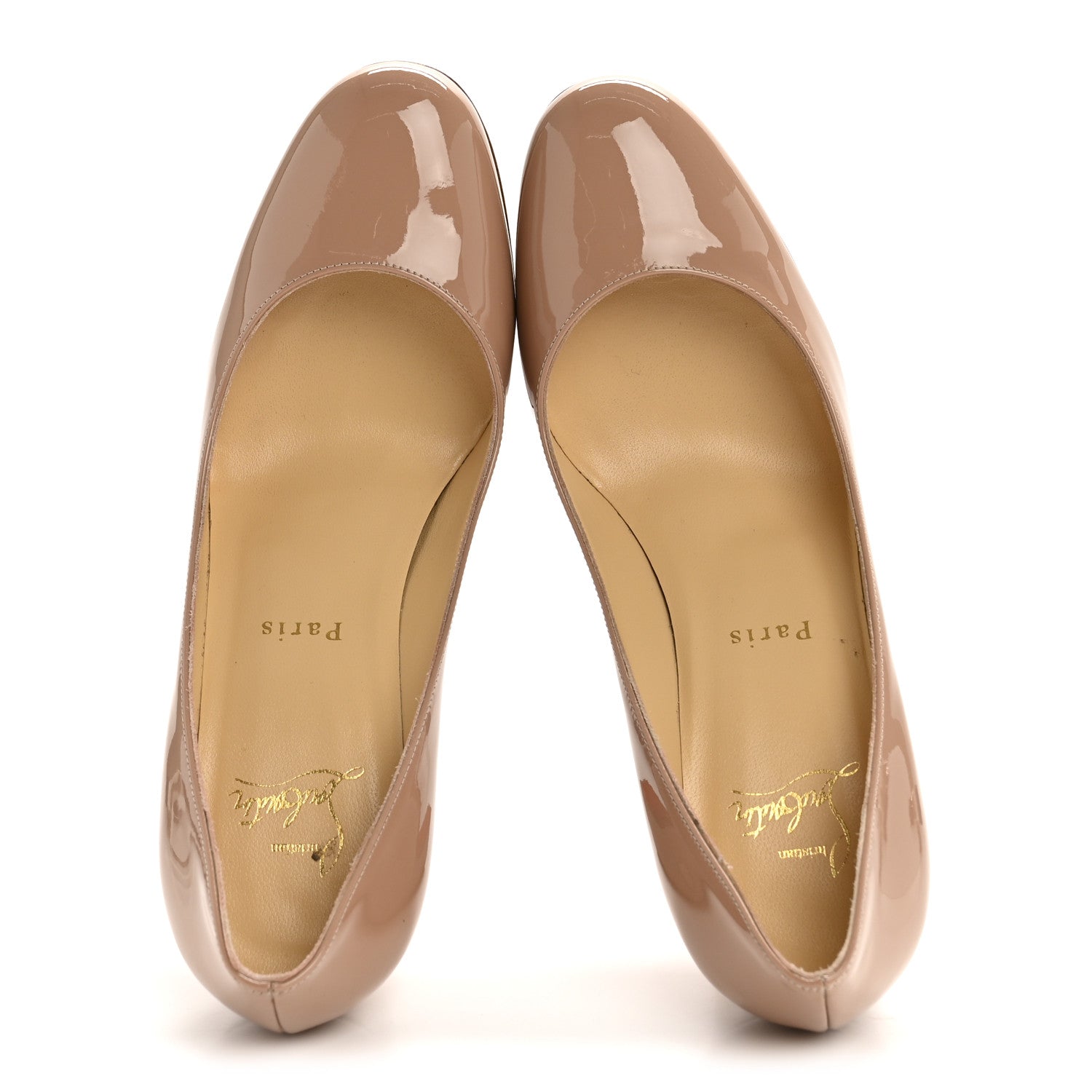 Christian Louboutin Patent Lady Gena 85 Pumps 37 Nude 2 of 9