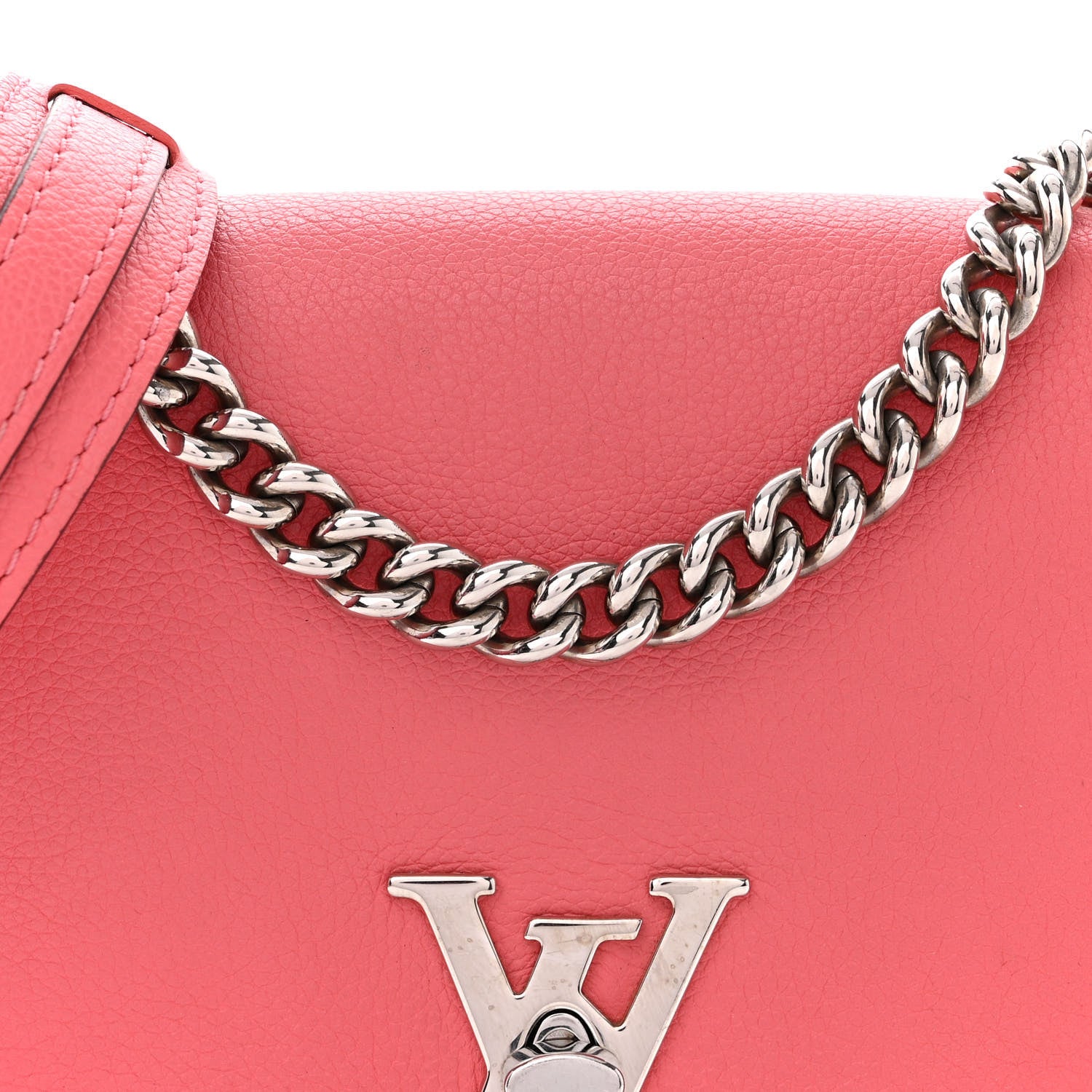Louis Vuitton Calfskin Lockme II Chain Bag BB Rose Bruyere 7 of 15