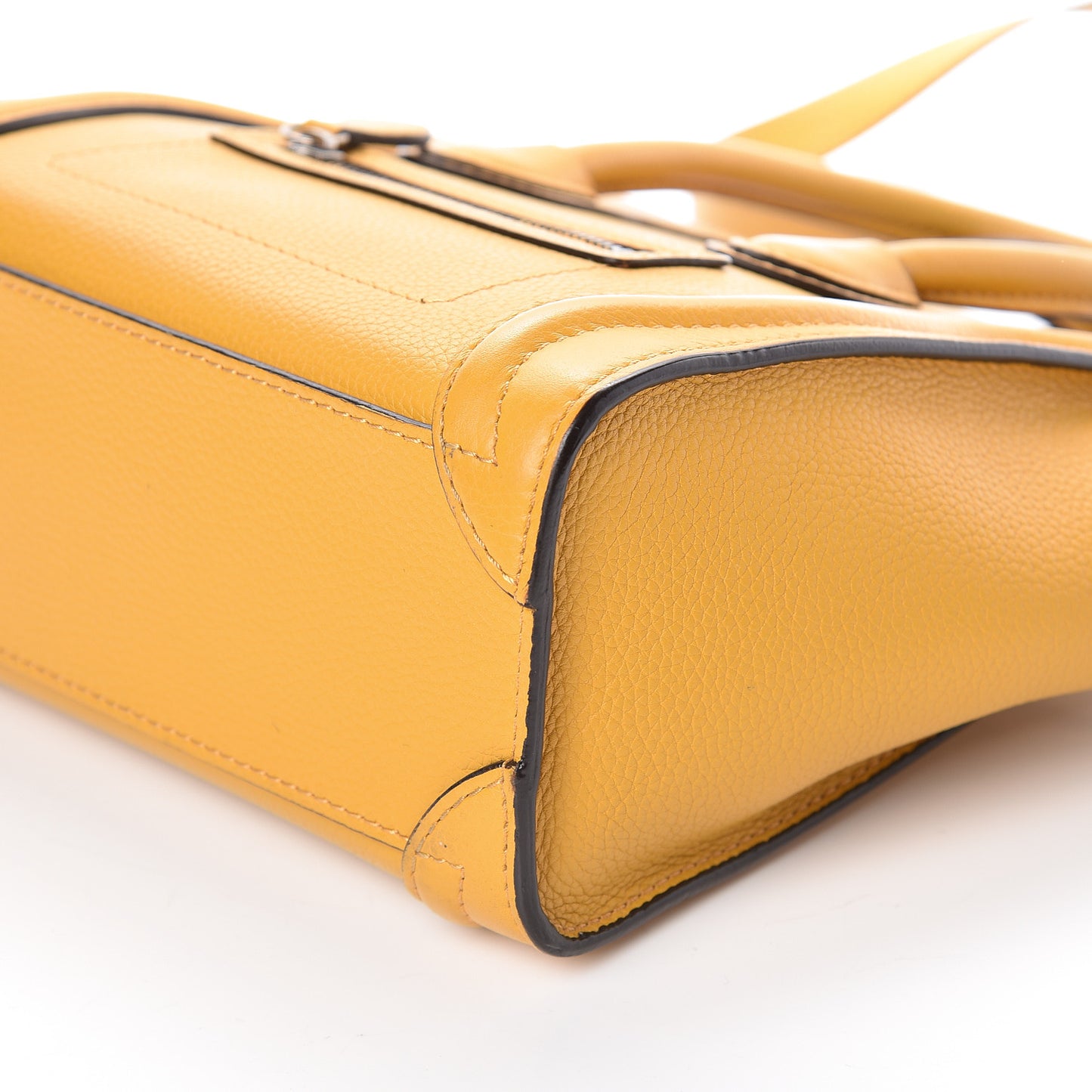Drummed Calfskin Nano Luggage Ocre