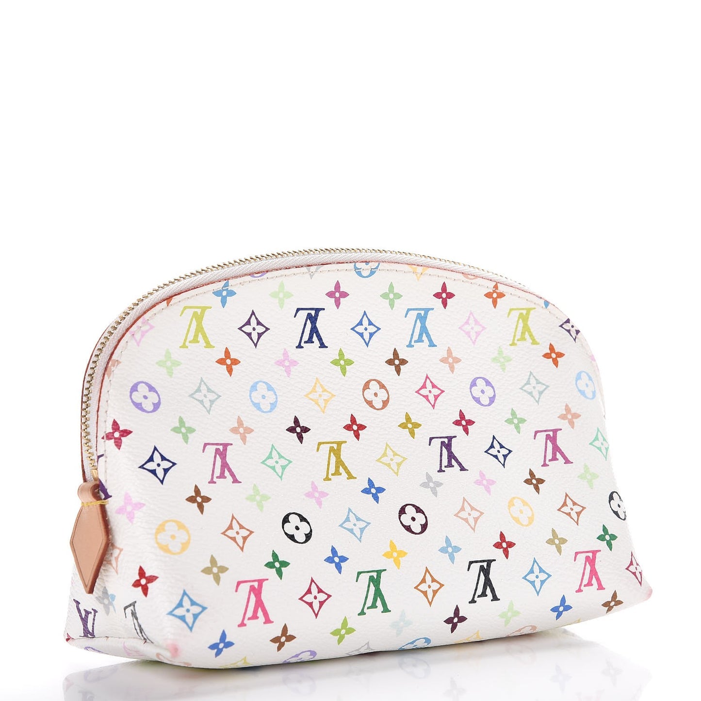 Monogram Multicolor Cosmetic Pouch White Litchi