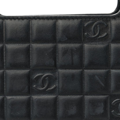 Chanel Lambskin CC Chocolate Bar Quilted Tote Black 11 of 11