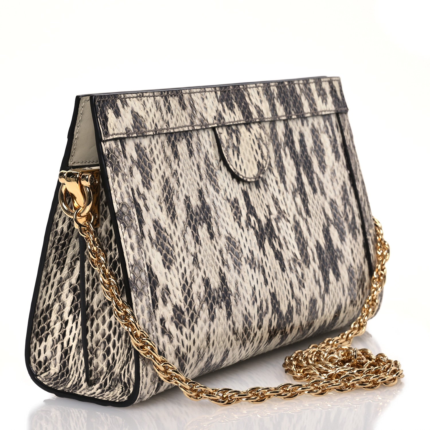 Gucci Snakeskin GG Small Ophidia Chain Shoulder Bag Roccia 3 of 15