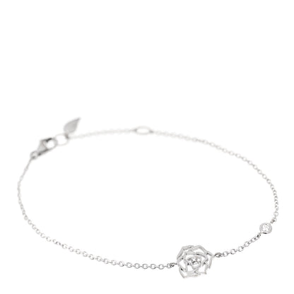 Piaget 18K White Gold Diamond Rose Bracelet 1 of 4