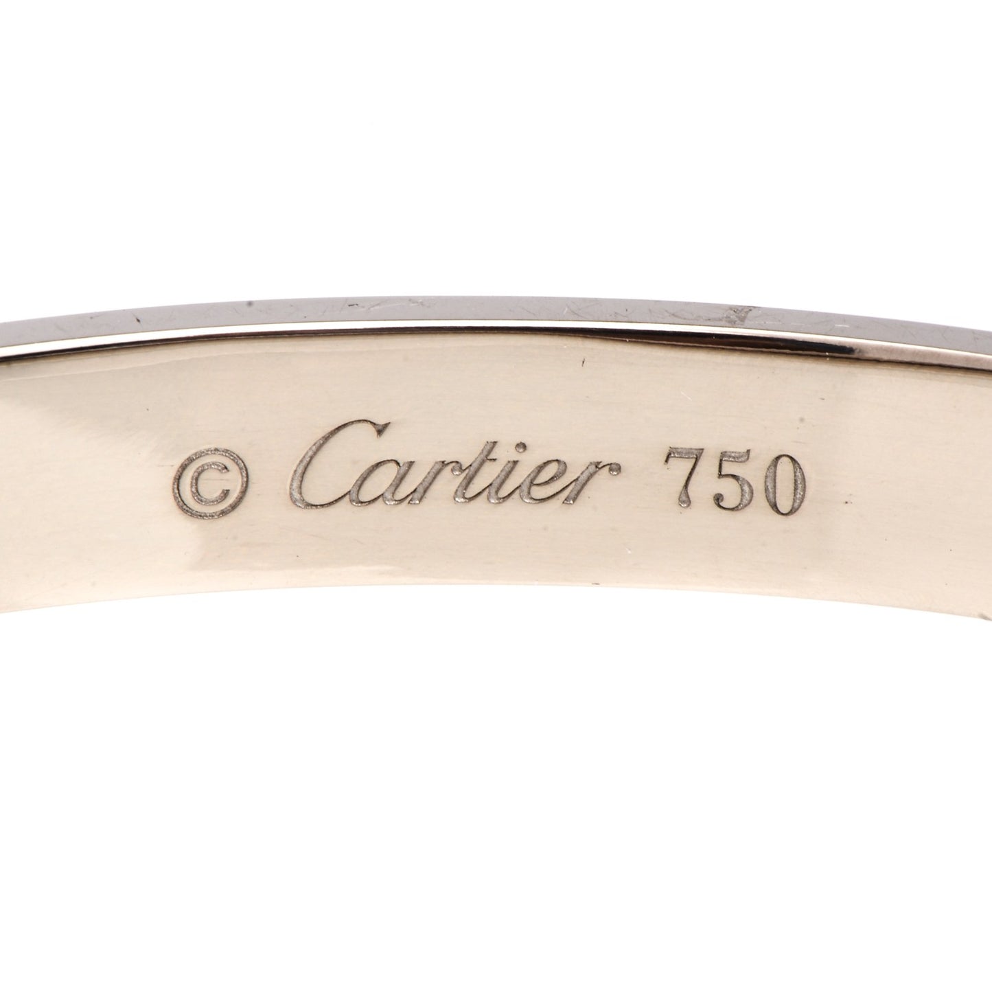 18K White Gold LOVE Bracelet 16