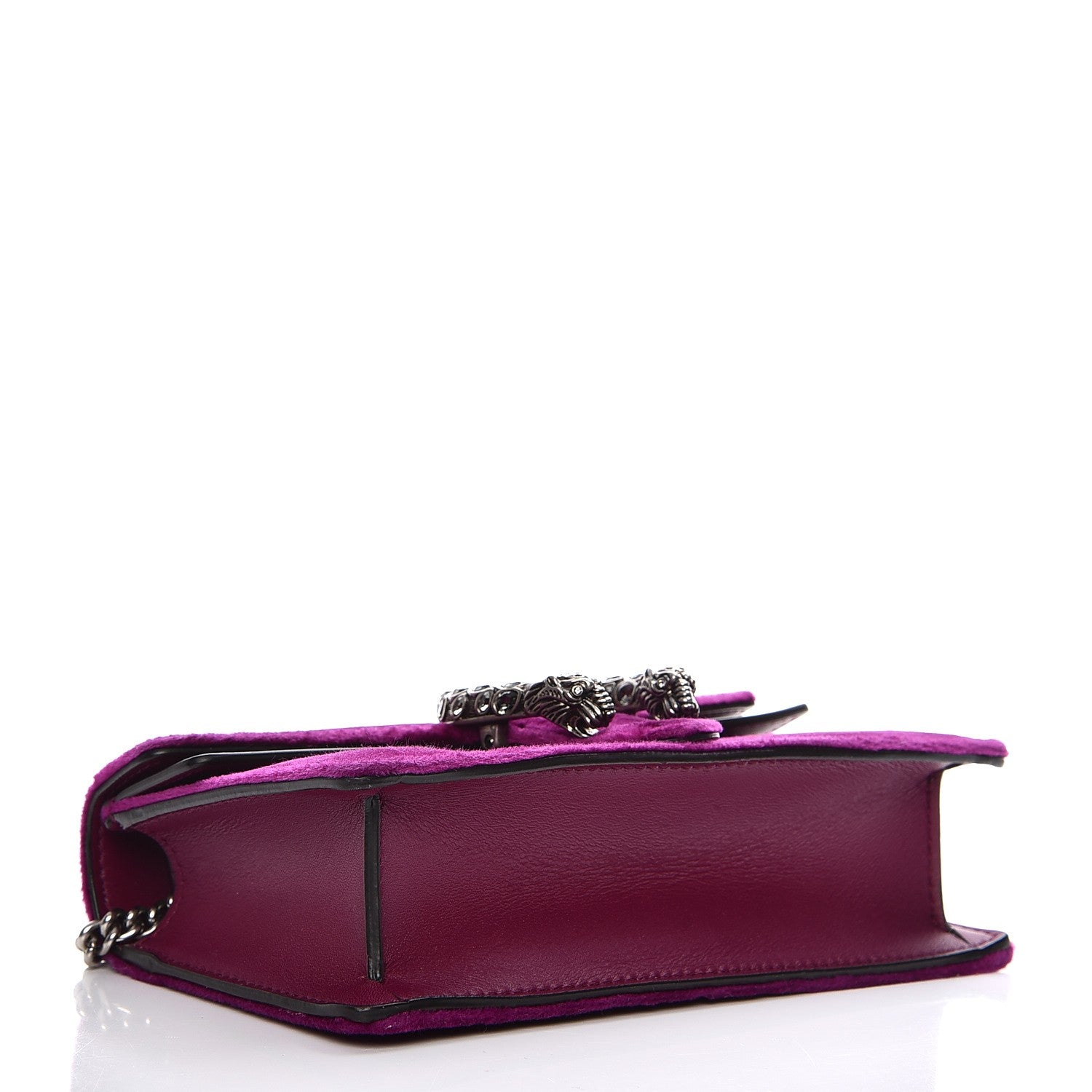 Gucci Velvet Super Mini Dionysus Shoulder Bag Fuchsia Violet Cyclamen 4 of 7