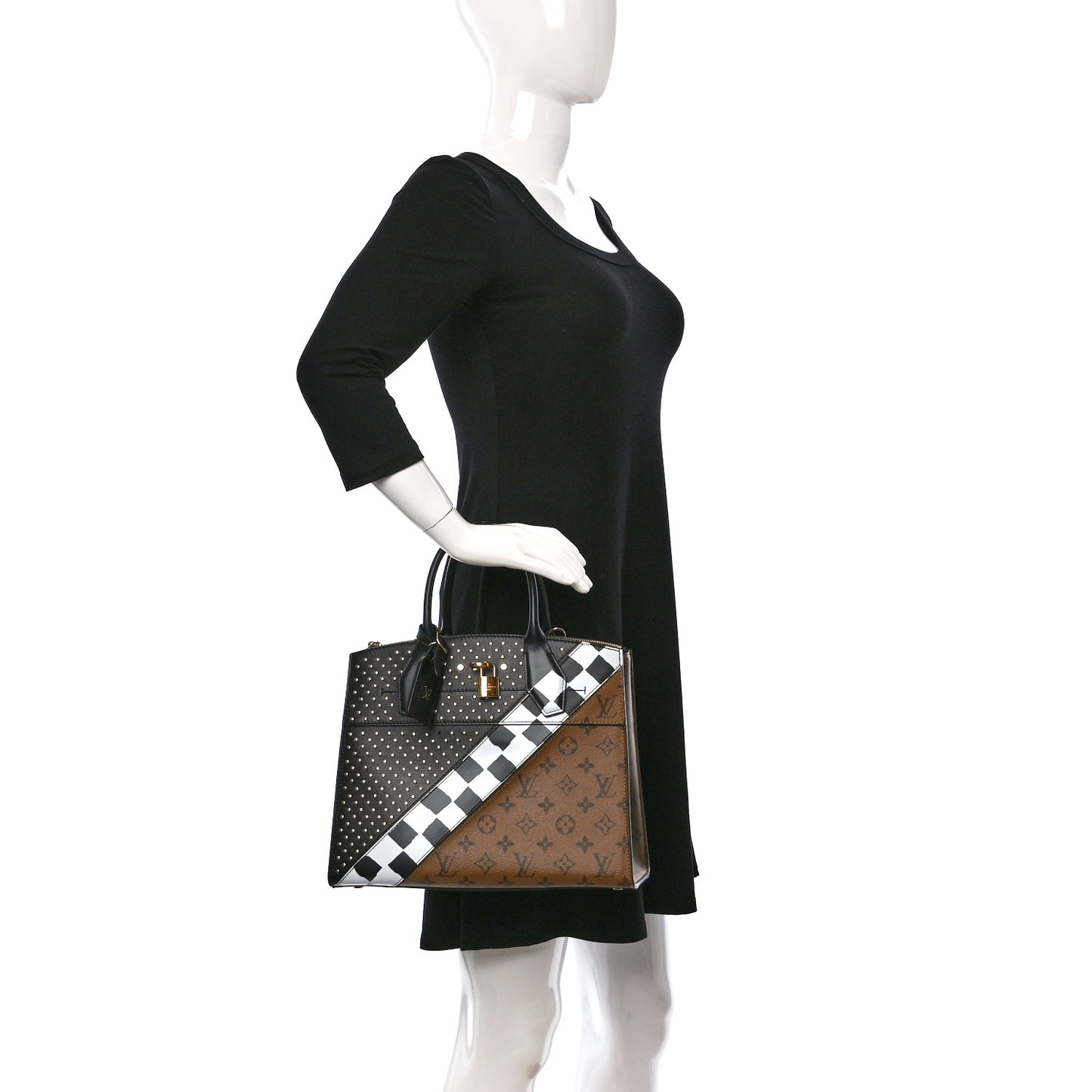 Calfskin Reverse Monogram City Steamer MM