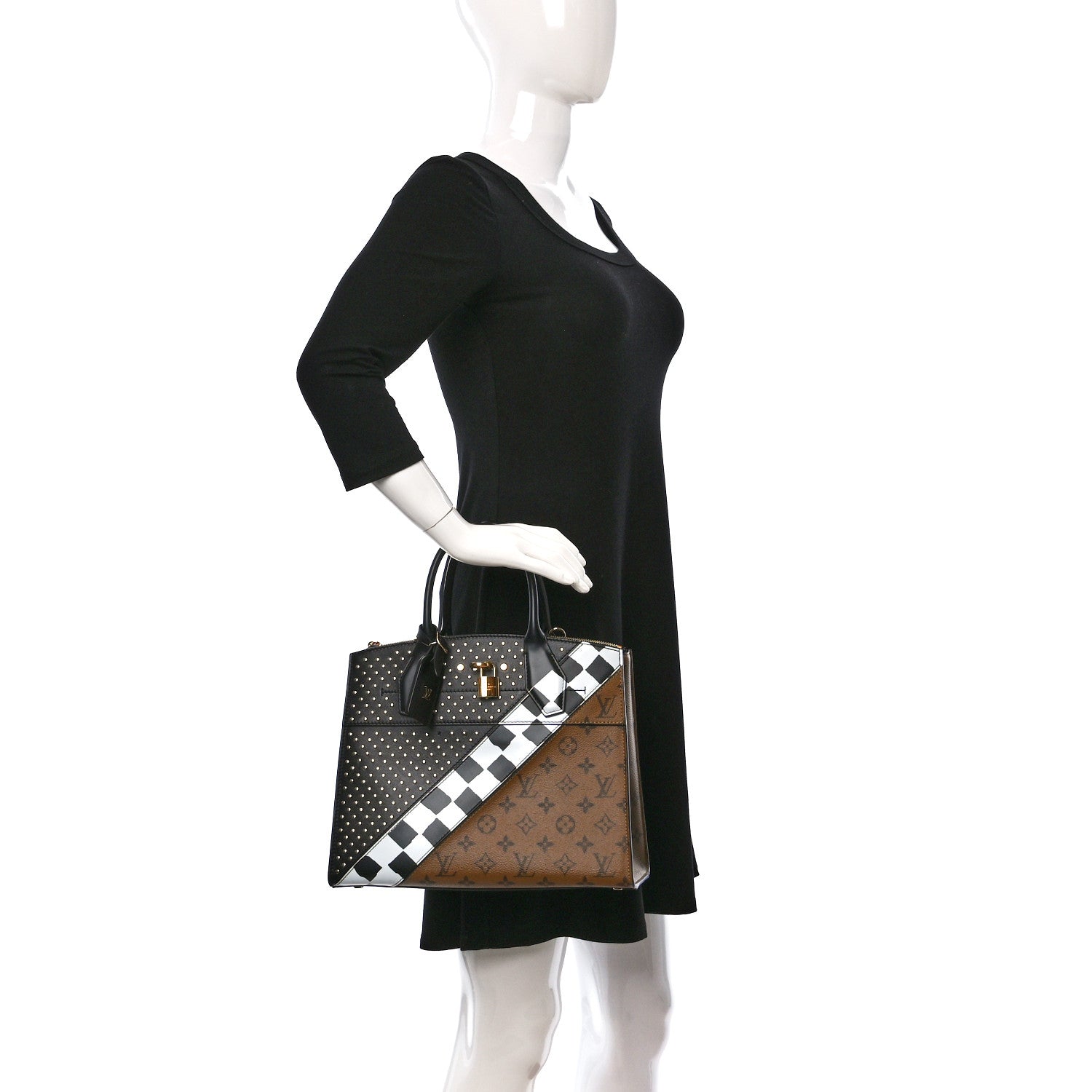 Louis Vuitton Calfskin Reverse Monogram City Steamer MM 3 of 8