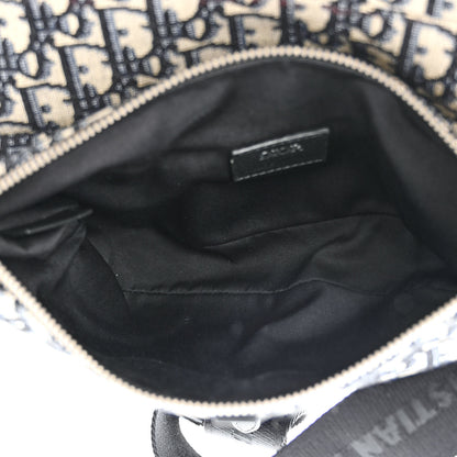 Christian Dior Oblique Mens Saddle Bag Blue 5 of 12