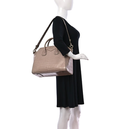 Givenchy Crocodile Medium Antigona Nude Pink 3 of 13