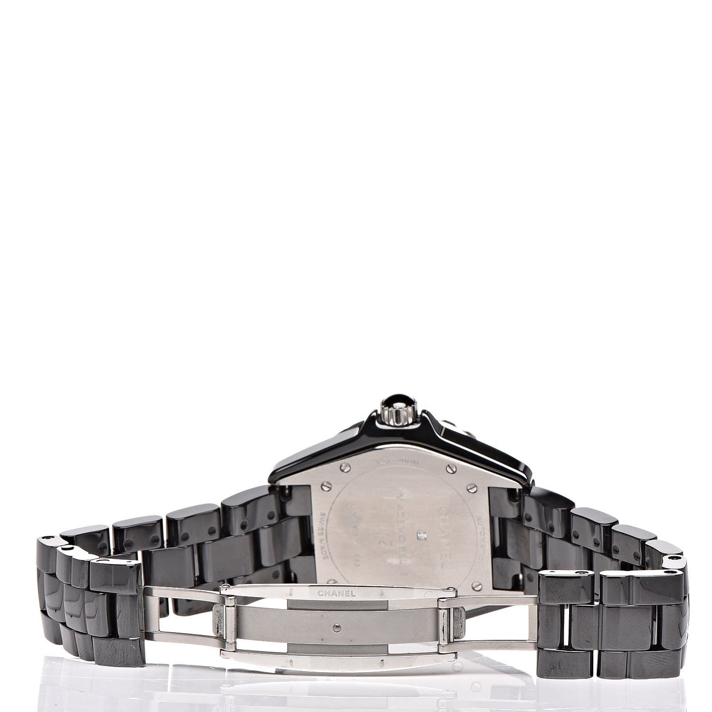 Stainless Steel Ceramic Diamond 38mm J12 Limited Edition Mademoiselle Automatic Watch Black