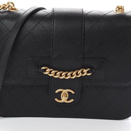 Chanel Goatskin Stitched Flap Bag Black 7 of 9