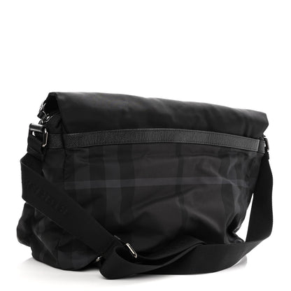 Burberry Nylon Jacquard Beat Check Sundorine Messenger Bag Black 2 of 10