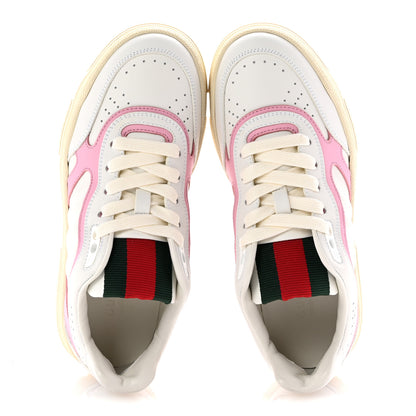 Gucci Calfskin Womens Re-Web Sneakers 35 White Pink 2 of 9