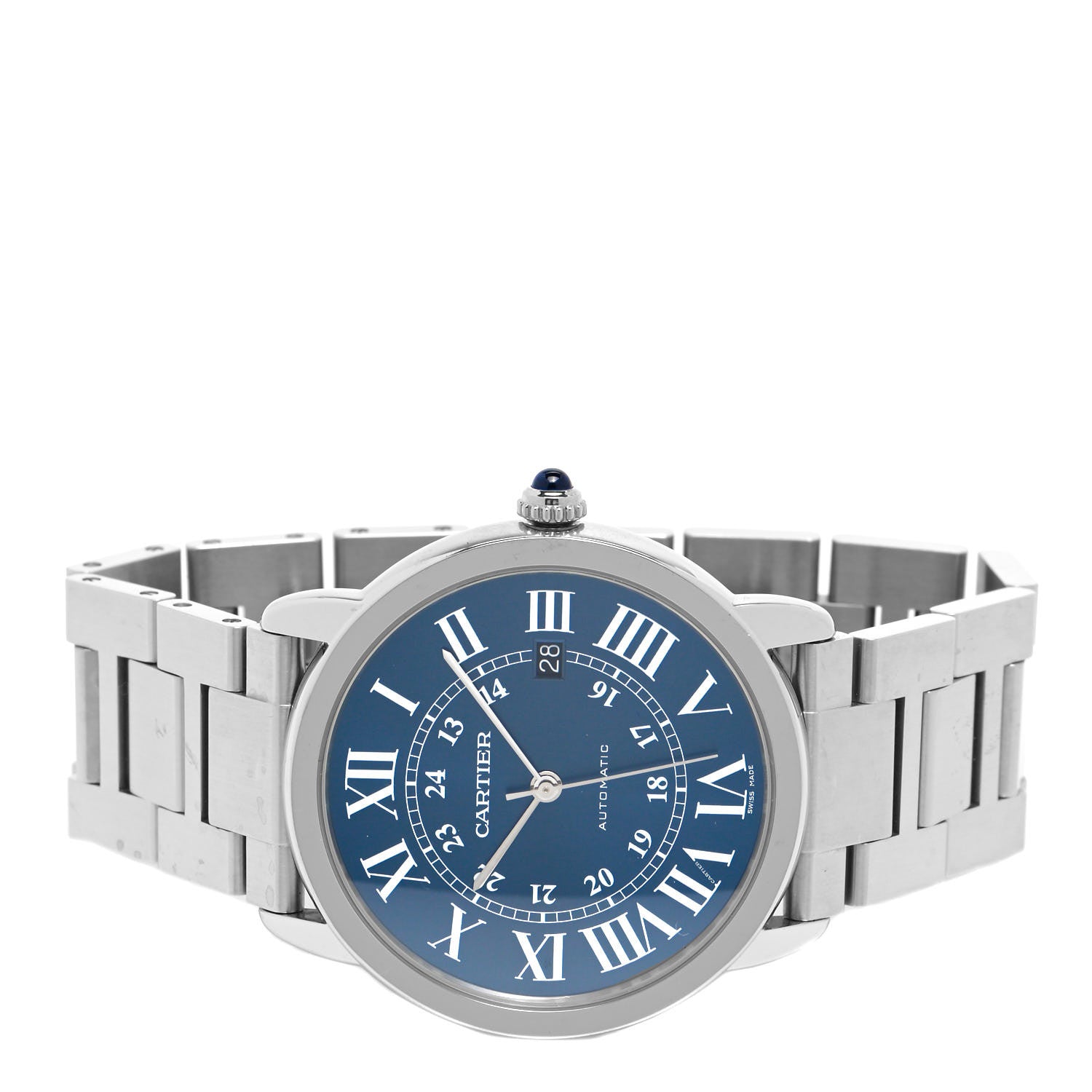 Cartier Stainless Steel 42mm Ronde Solo Automatic Watch Blue 2 of 5