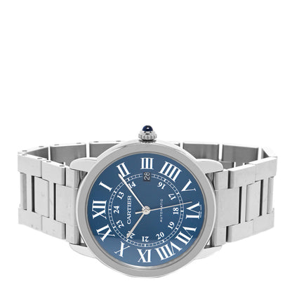 Cartier Stainless Steel 42mm Ronde Solo Automatic Watch Blue 2 of 5