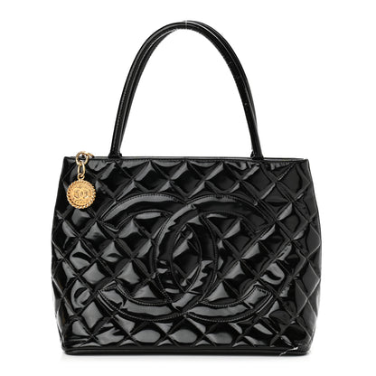 Chanel Patent Medallion Tote Black 1 of 15