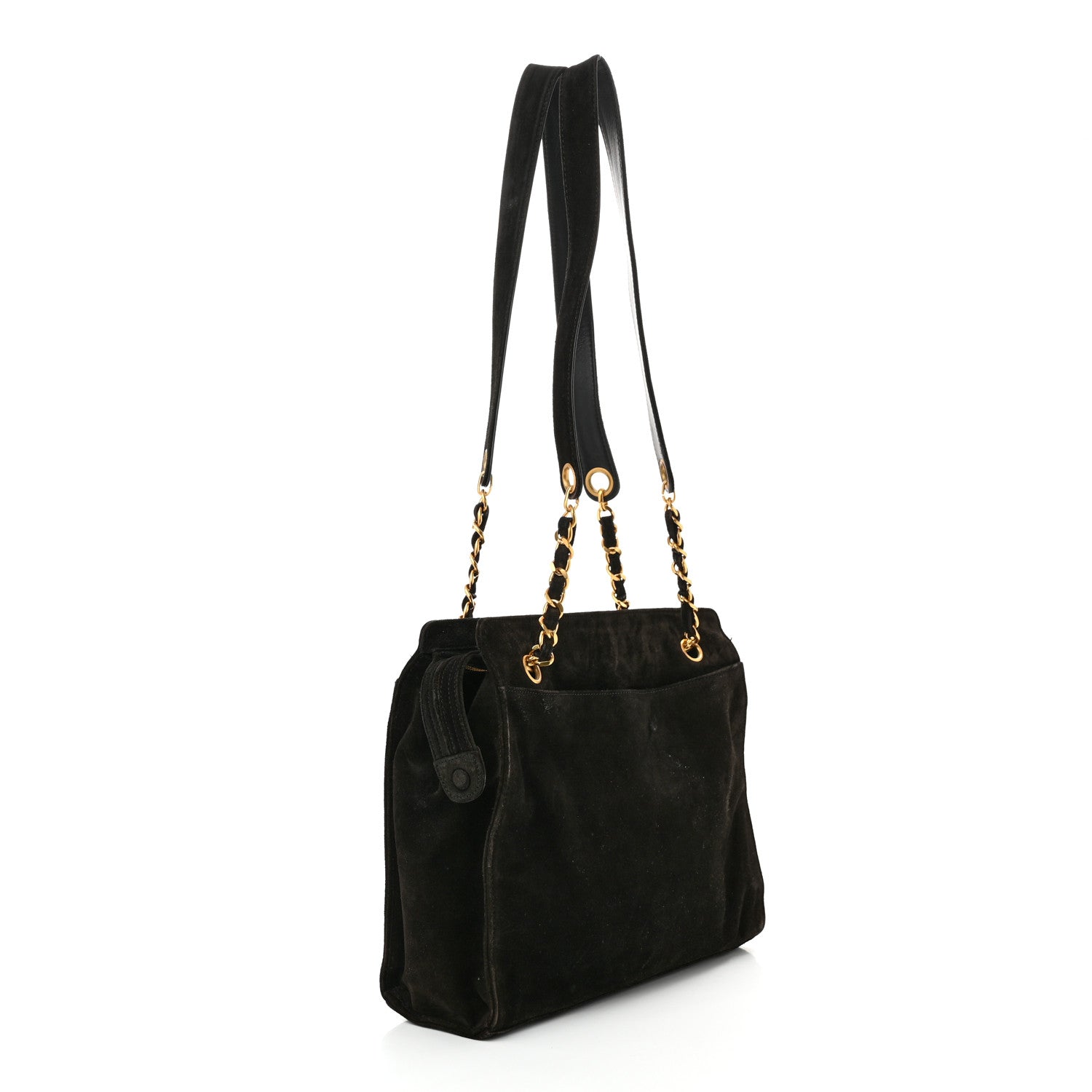 Chanel Suede CC Shoulder Bag Brown 3 of 11