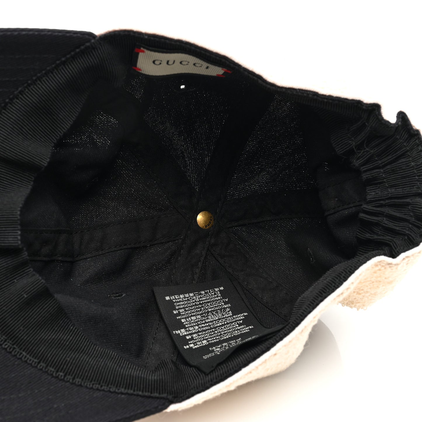 Gabardine Gucci Headband Baseball Hat XS Black