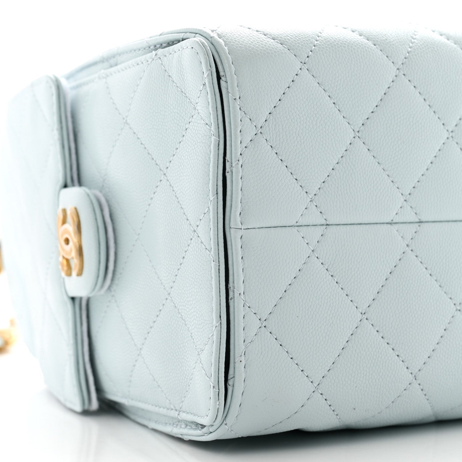Chanel Caviar Quilted Small Chanel 25 Handbag Light Blue 9 of 13