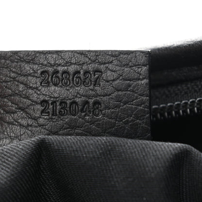 Gucci Denim Monogram Abbey D Ring Hobo Black 7 of 10