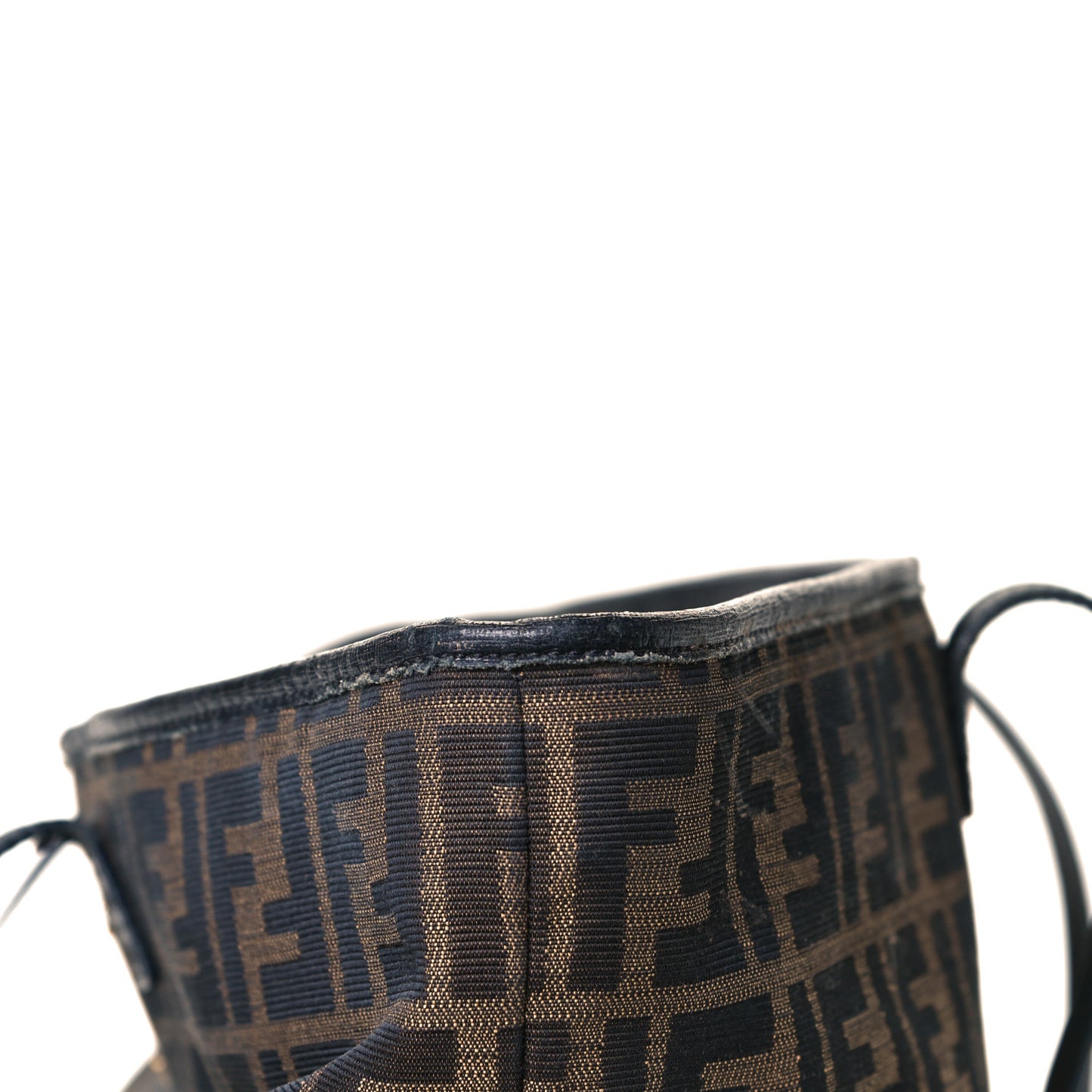 Zucca Vitello Elite Medium Roll Tote Tobacco Black