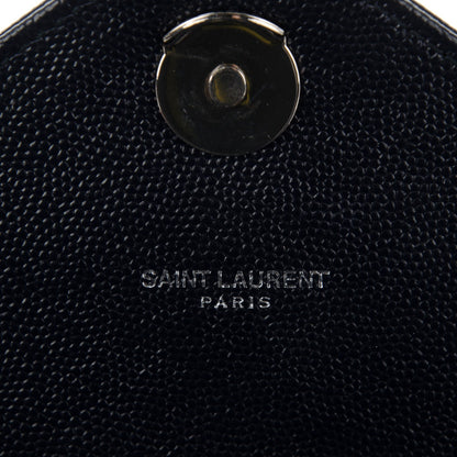 Saint Laurent Grain De Poudre Mixed Matelasse Large Triquilt Monogram Satchel Deep Marine 6 of 8