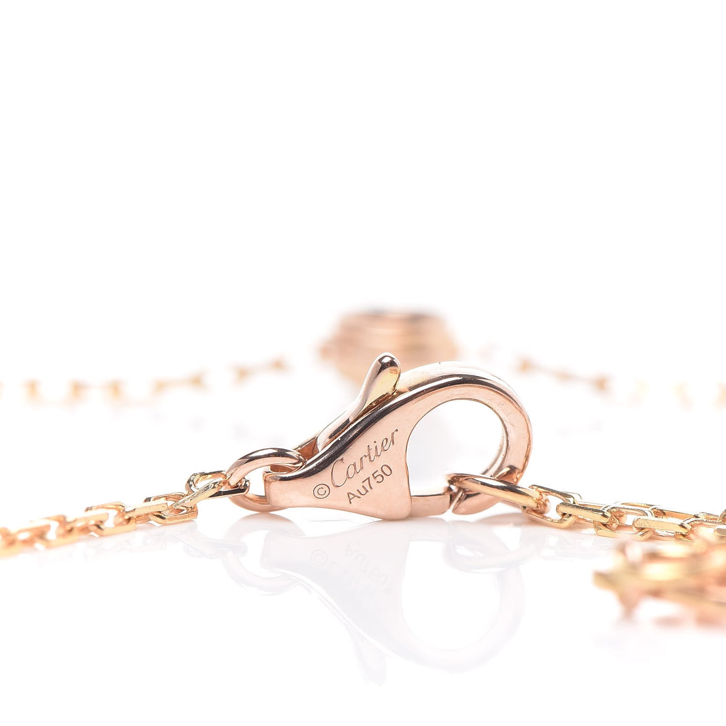 18K Pink Gold Diamond LM D'Amour Pendant Necklace