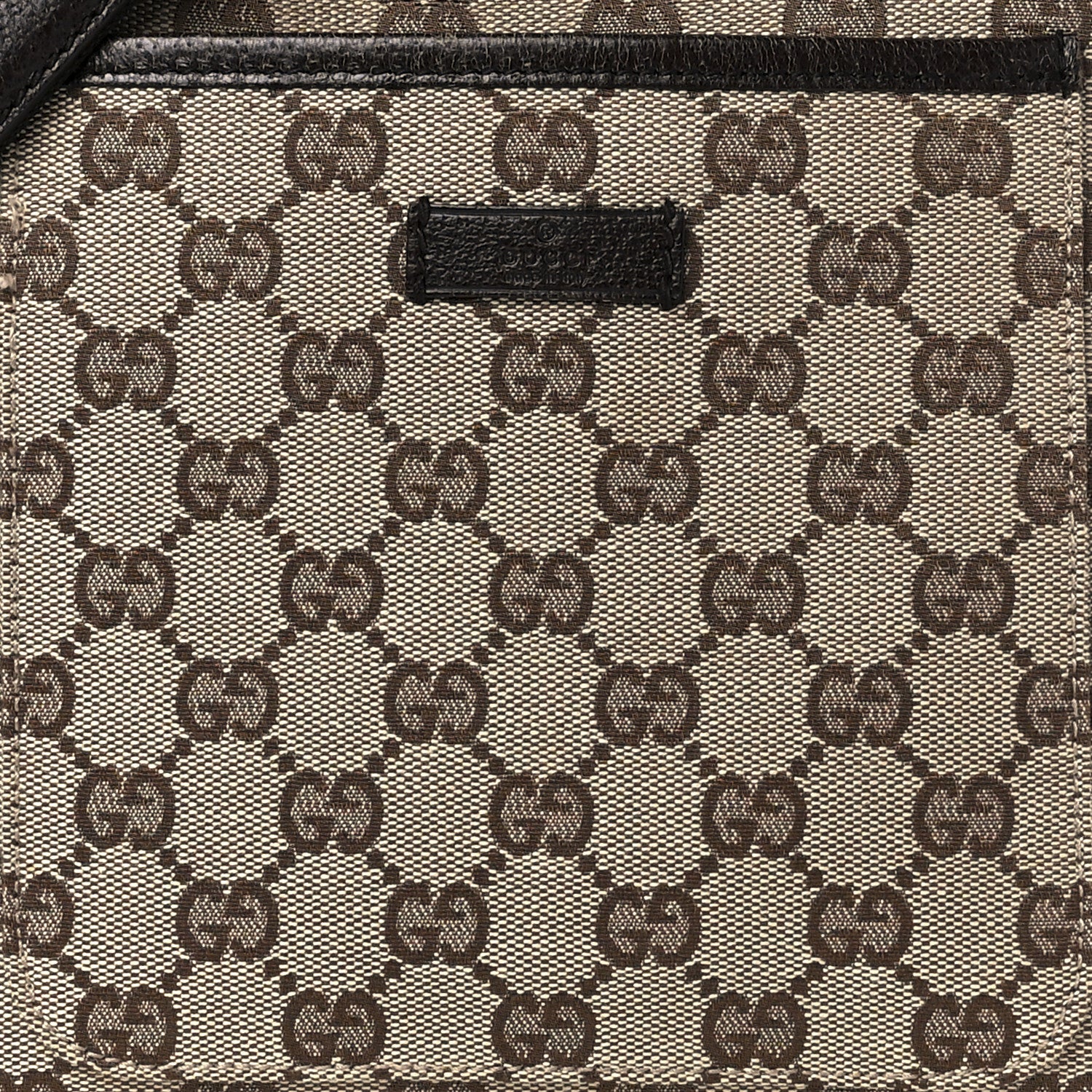 Gucci Monogram Flat Messenger Bag Dark Brown 9 of 12