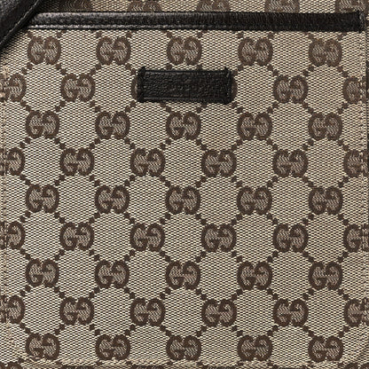 Gucci Monogram Flat Messenger Bag Dark Brown 9 of 12