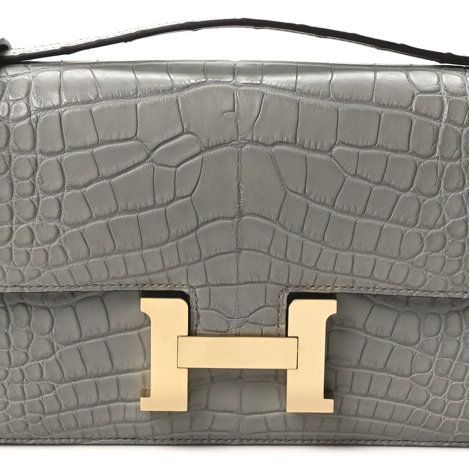 Hermes Matte Alligator Constance 1-Elan Gris Cement 9 of 12