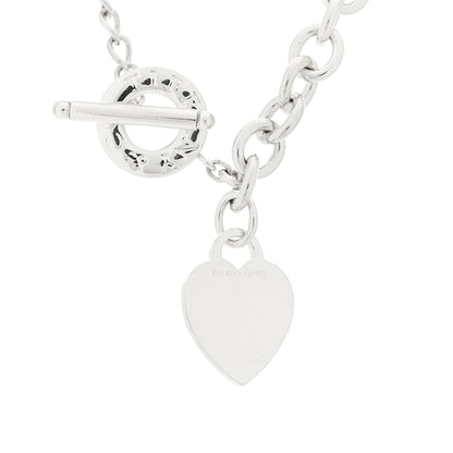 Tiffany Sterling Silver Heart Tag Toggle Necklace 4 of 4