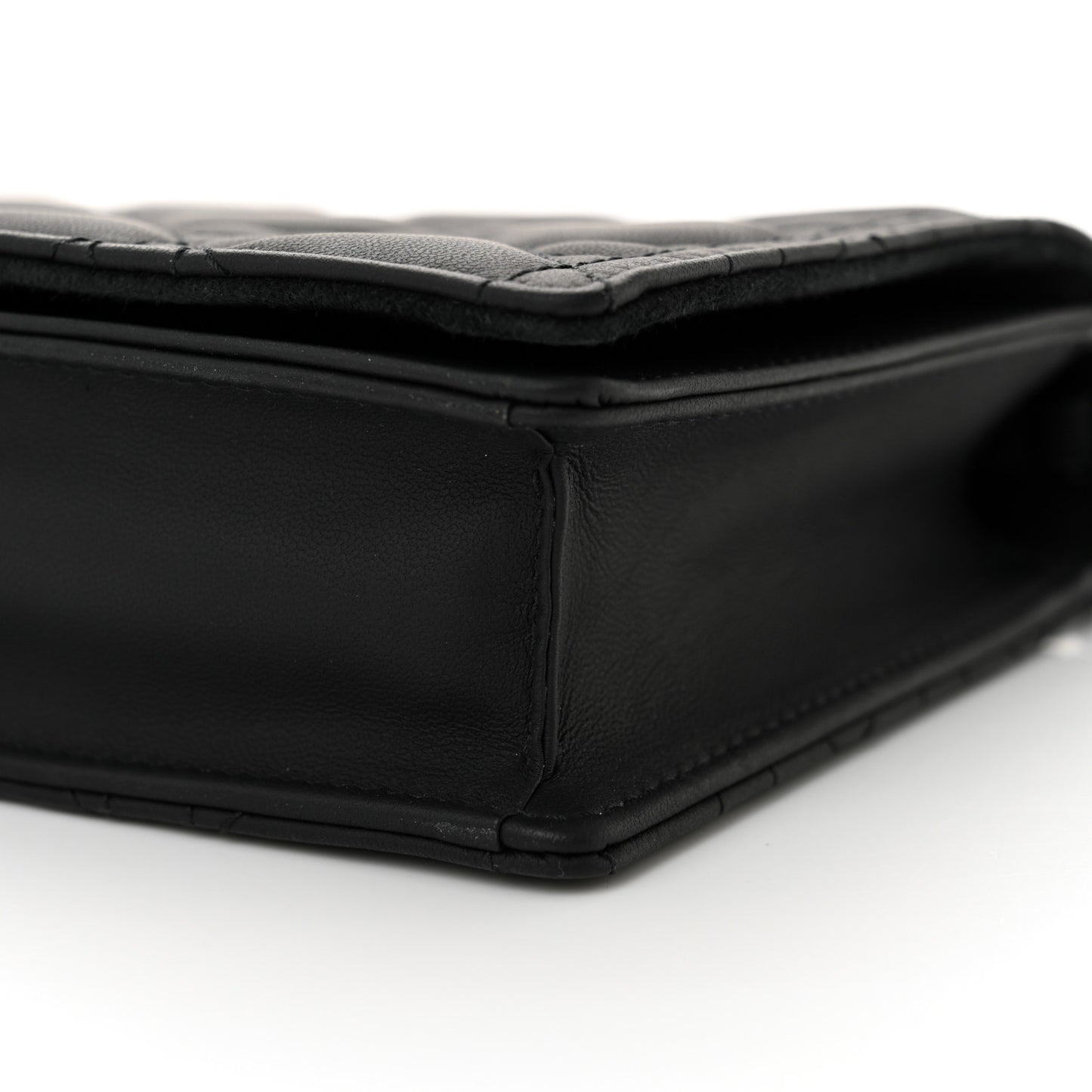 Ultra Matte Calfskin Cannage Lady Dior Clutch Black