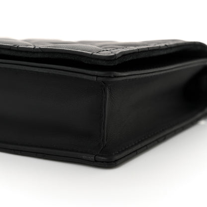 Christian Dior Ultra Matte Calfskin Cannage Lady Dior Clutch Black 11 of 12
