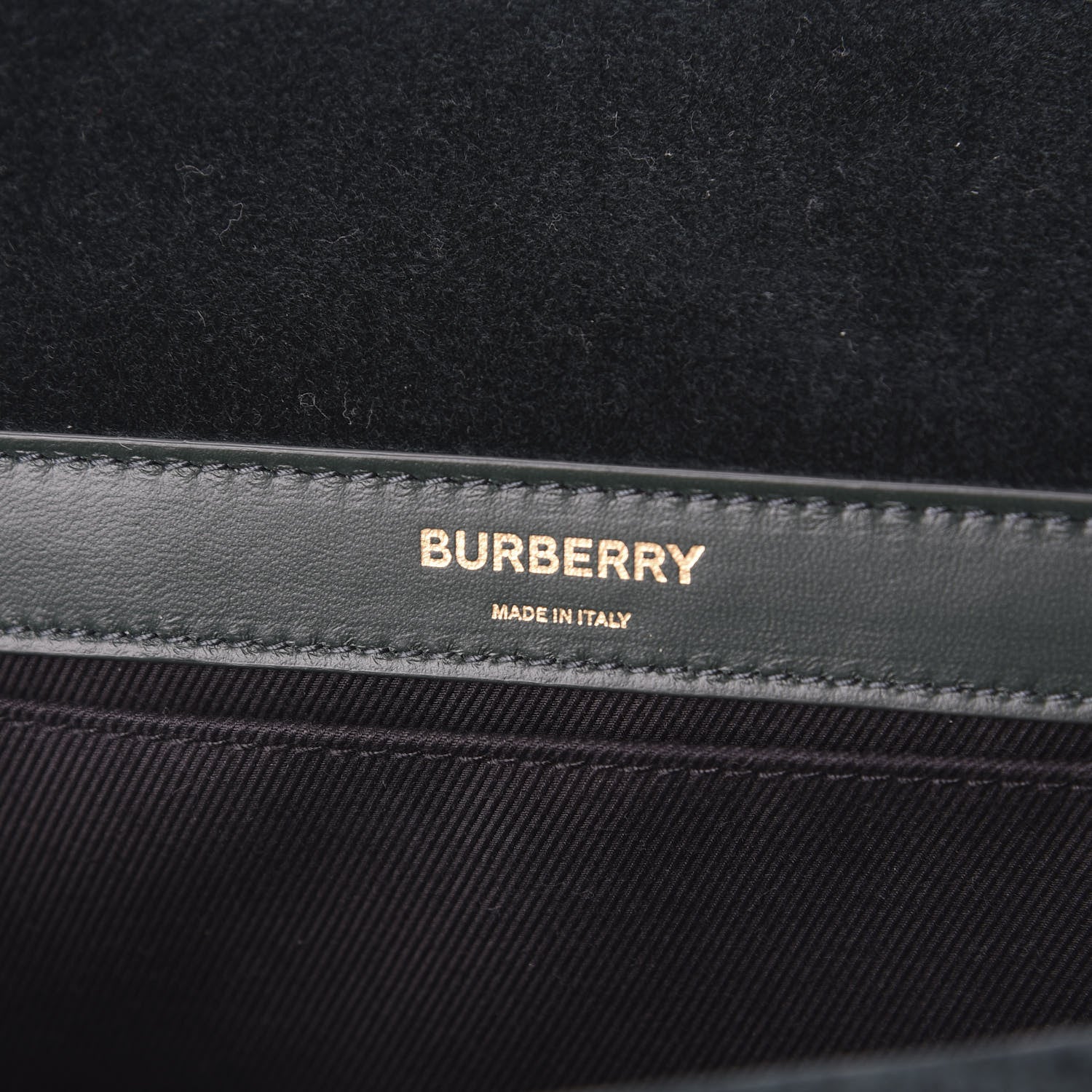 Burberry Velvet Quilted Small Lola Bag Dark Green 7 of 9