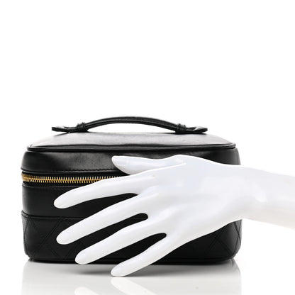 Chanel Lambskin Vanity Cosmetic Case Black 2 of 9