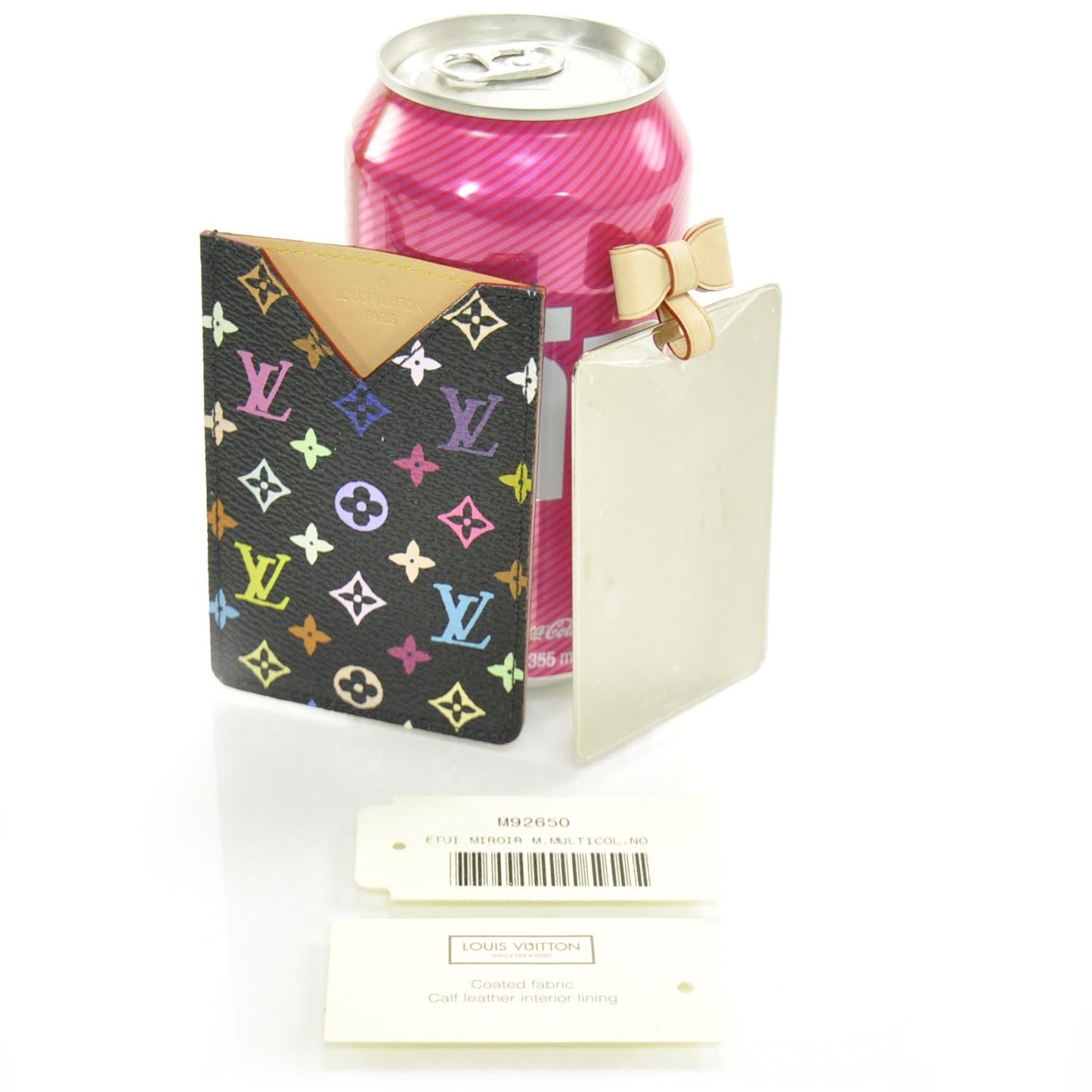 Monogram Multicolor Mirror and Case Pouch Black