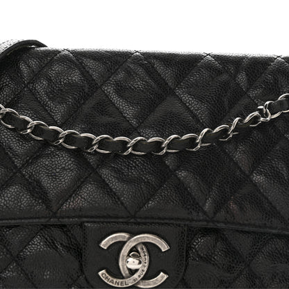 Chanel Crumpled Grained Calfskin Jumbo CC Crave Flap Black 8 of 11