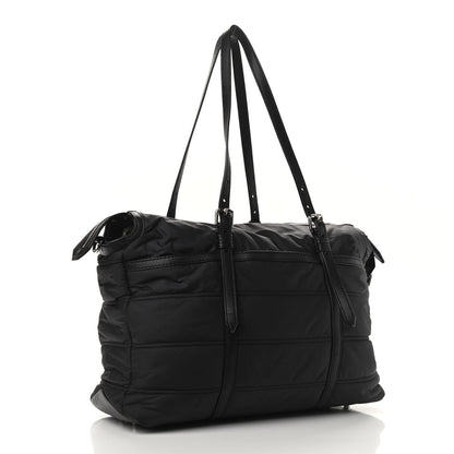 Burberry Nylon House Check Quilted Abbey Diaper Bag Black 2 of 9