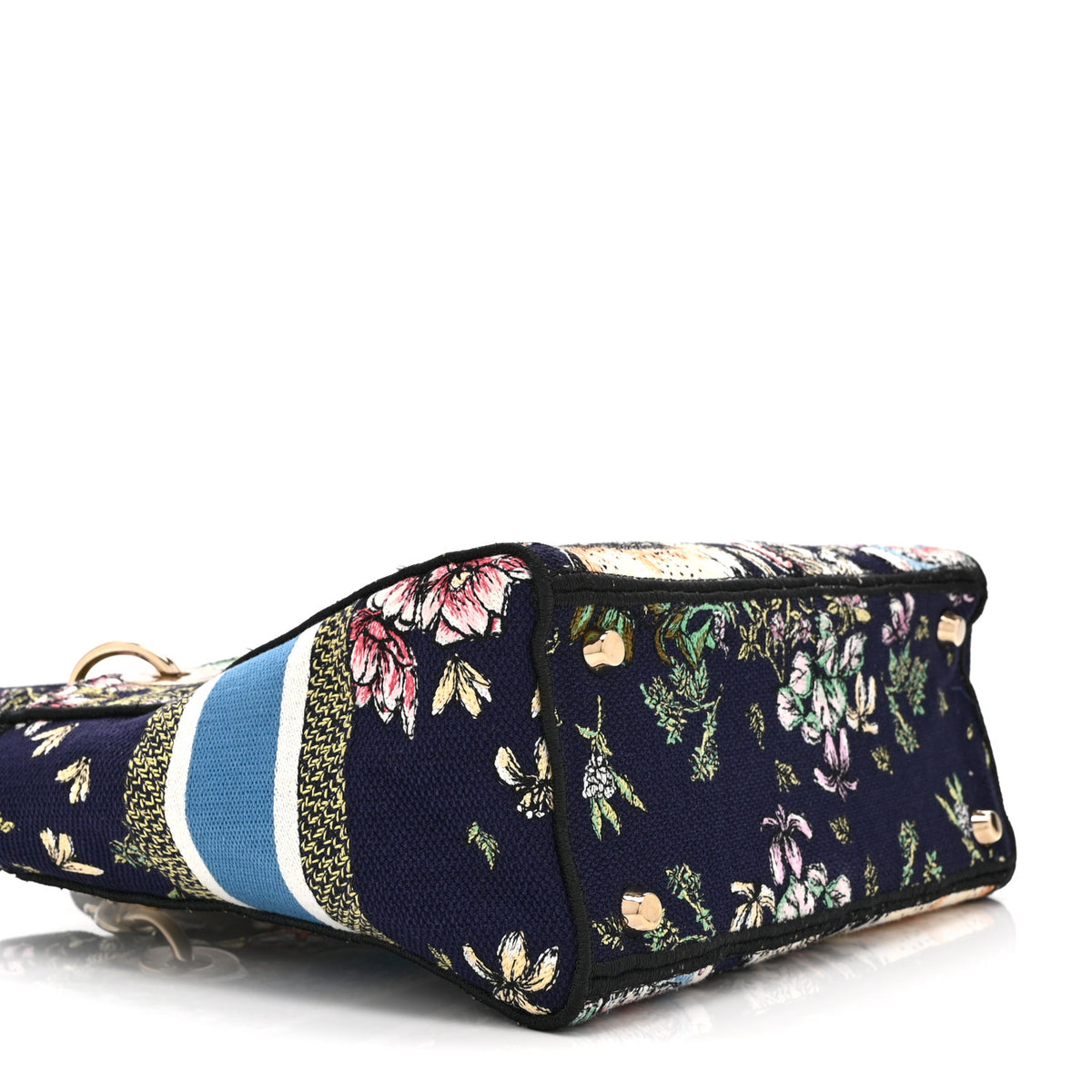 Christian Dior Canvas D-Constellation Embroidered Medium Lady D-Lite Bleu Multicolor 9 of 10