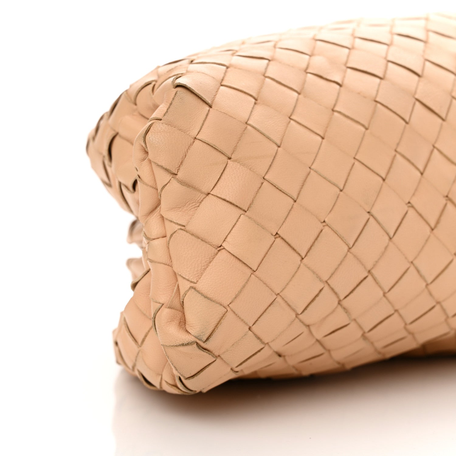 Bottega Veneta Nappa Maxi Intrecciato The Pouch Oversized Clutch Almond 9 of 18