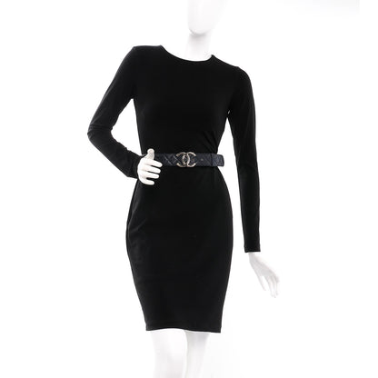 Chanel Caviar Quilted CC Belt 90 36 Navy Blue 2 of 8