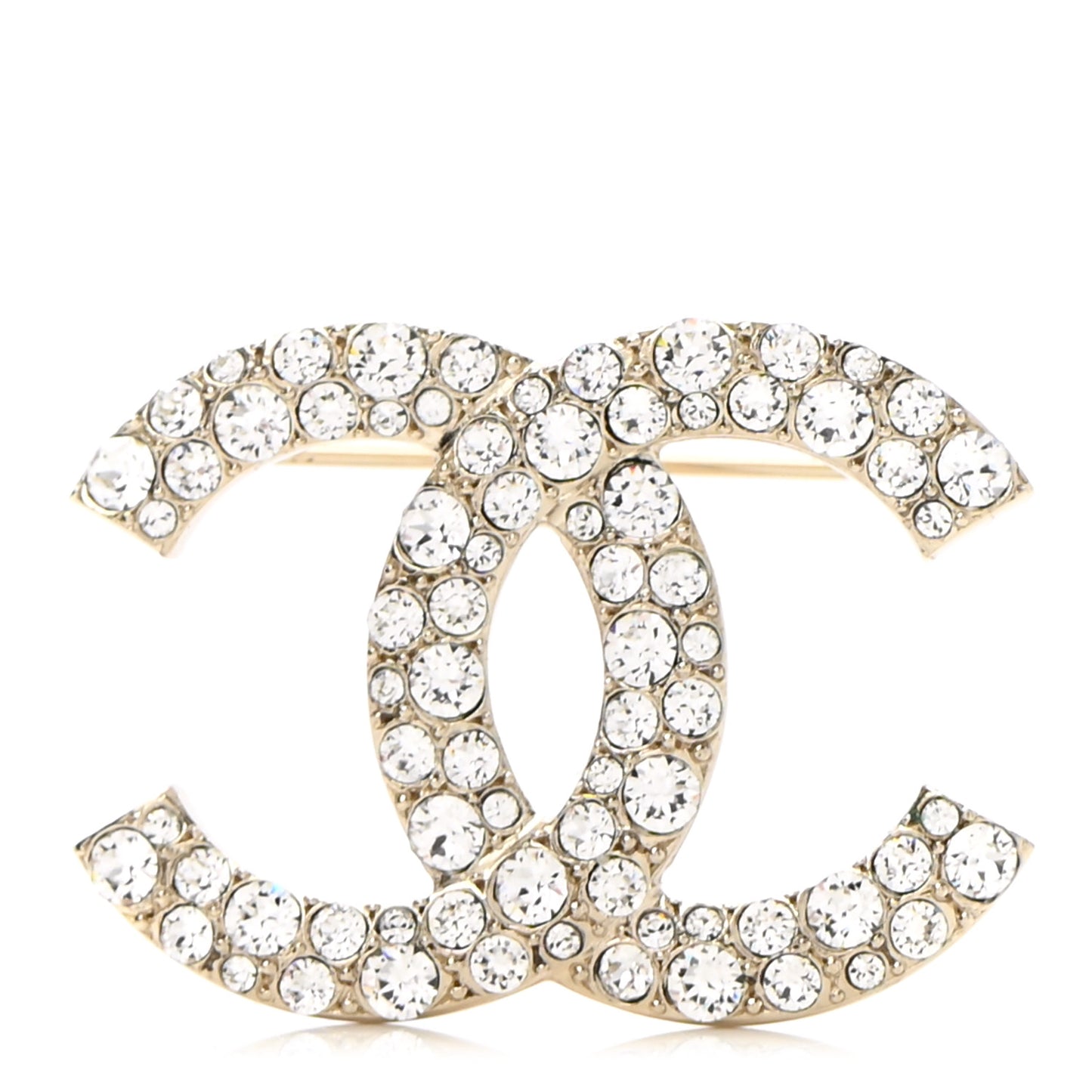 Crystal Palais Garnier CC Brooch Gold
