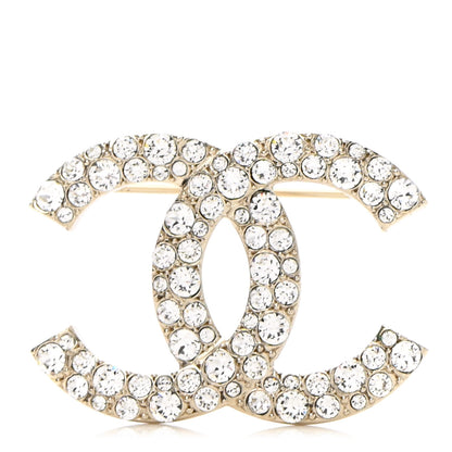 Chanel Crystal Palais Garnier CC Brooch Gold 1 of 4