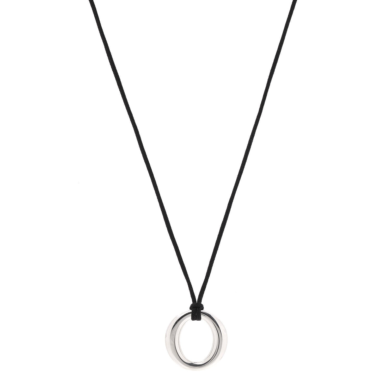 Tiffany Sterling Silver Elsa Peretti Sevillana Pendant Necklace 1 of 5
