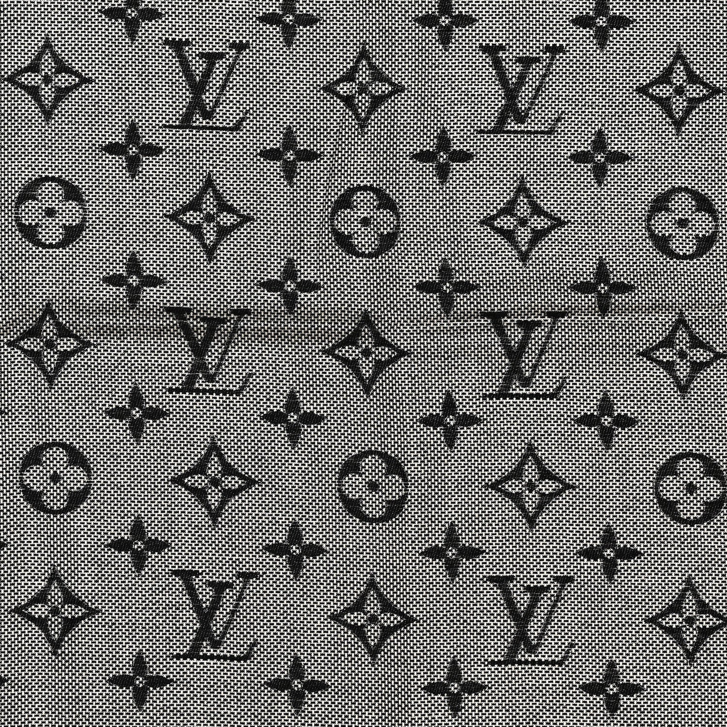 Louis Vuitton Silk Wool Monogram Neo Natte Shawl Black 2 of 3