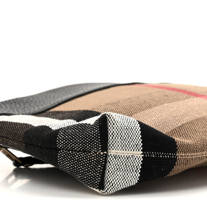 Burberry Canvas Check Small Farley Crossbody  Bag Black 10 of 10