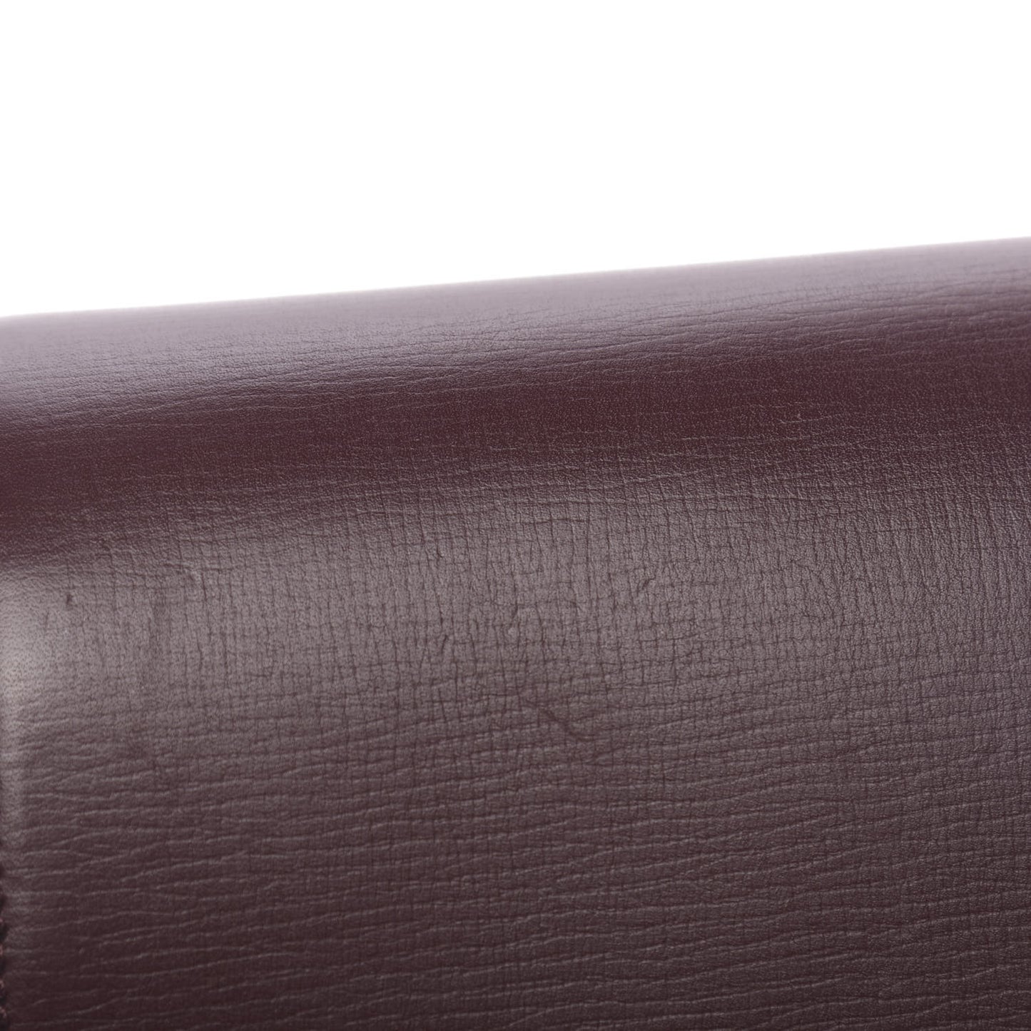 Textured Calfskin Mini Pandora Box Chain Crossbody Bag Oxblood