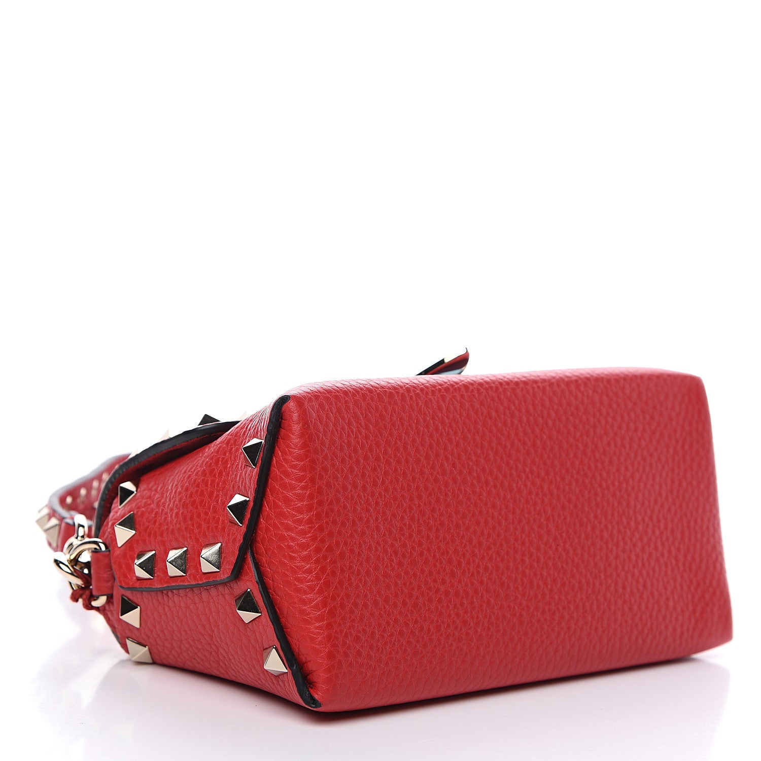Valentino Garavani Pebbled Calfskin Mini Rockstud Crossbody Bag Rouge Pur 3 of 8